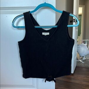 🎉MOVING SALE🎉 Madewell Black Tie Front Sleeveless Top